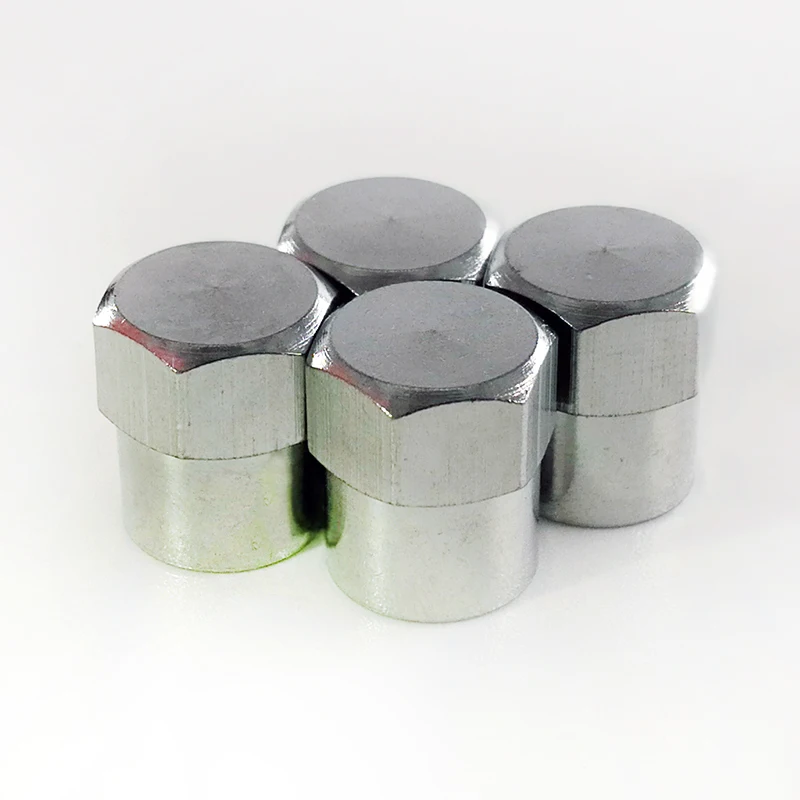 100pcs Schrader Tyre Valve Caps Half Hex Metal Car Tire Valve Stem Dust Covers Tire Wheel Rim Parts Car Accessories 100pcs Schra