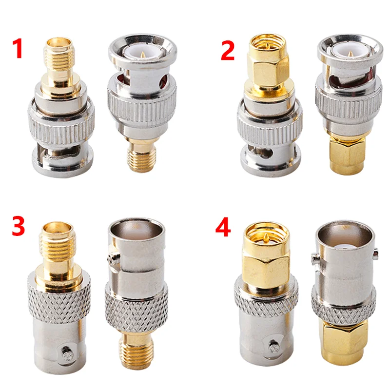 BNC to SMA Connectors SMA BNC Adapter Male to Female for Antenna/Extension Cable SMA to BNC RF Connector