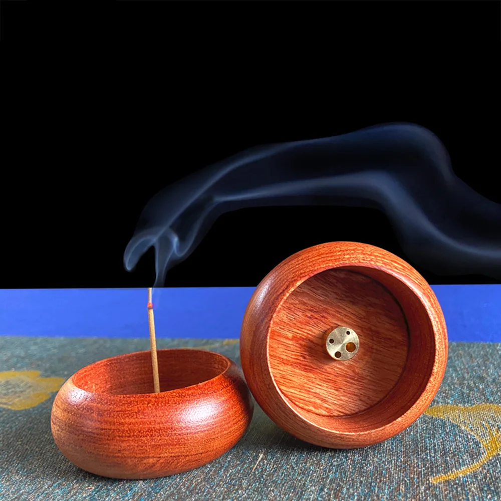 Rosewood Incense Burner Stick Holder Incense Base Bowl Shape Censer Aromatherapy Accessories Home Decoration