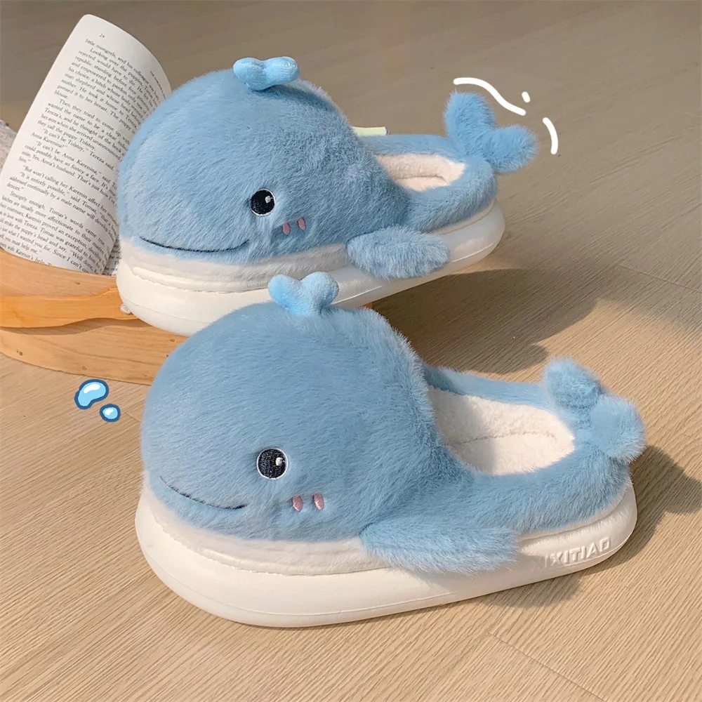 

Casual Plush Slippers for Women Flat Soled Homewear, Cartoon Cute Fashionable Winter Soft Sole Comfortable Warm Shoes man shoes