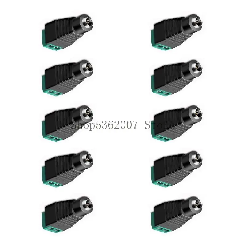 10pack خفيفة الوزن محولات الطاقة DC5.5x2.1mm للاستخدام المريح في أي إعداد 40JB