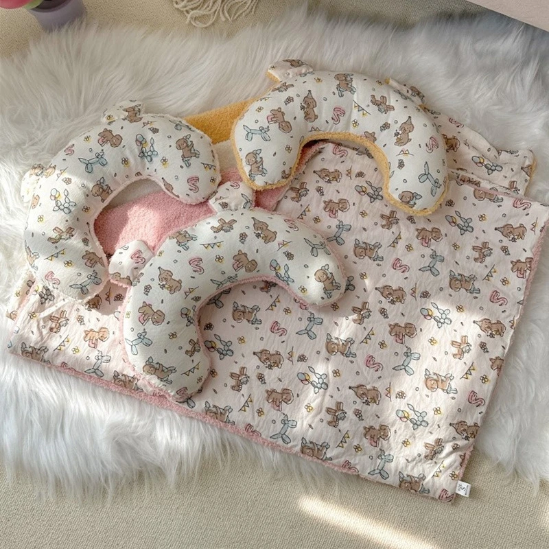 Image 3: Couverture chaude et moelleuse pour animaux de compagnie, oreiller pour dormir, petit chien, dessin animé doux, tapis pour chat mignon, fournisseur