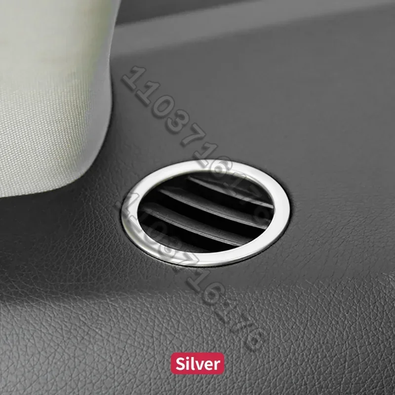 2Pcs Car Dashboard Air Vent Outlet Cover Ring Trim Fit for Mercedes Benz GLK X204 ML W166 GL X166 B Class W246 Stainless Steel