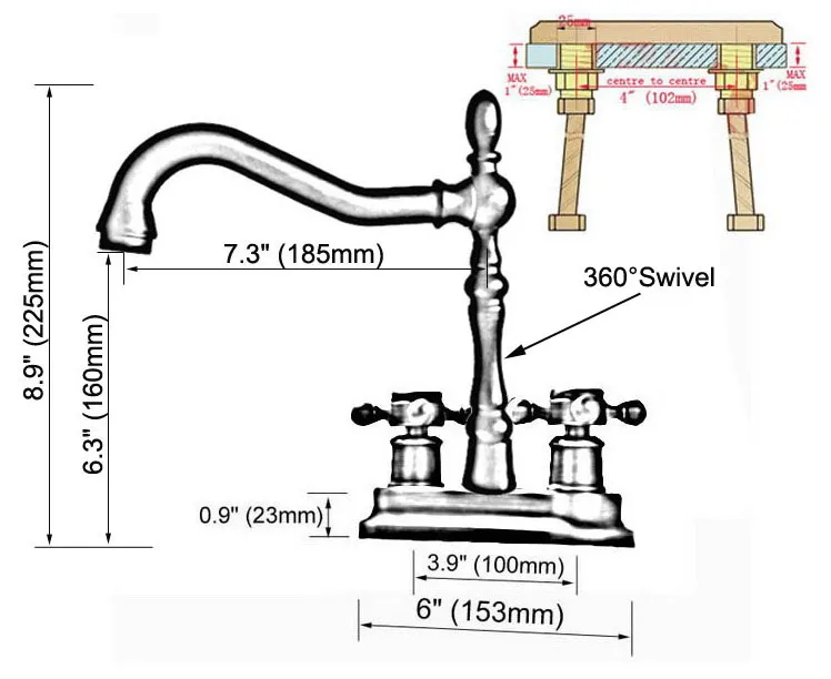 Black Oil Rubbed Brass Dual Handle Double Hole Deck Mounted Kitchen Bathroom Basin Sink Mixer Tap Cold And Hot Faucet 2hg079