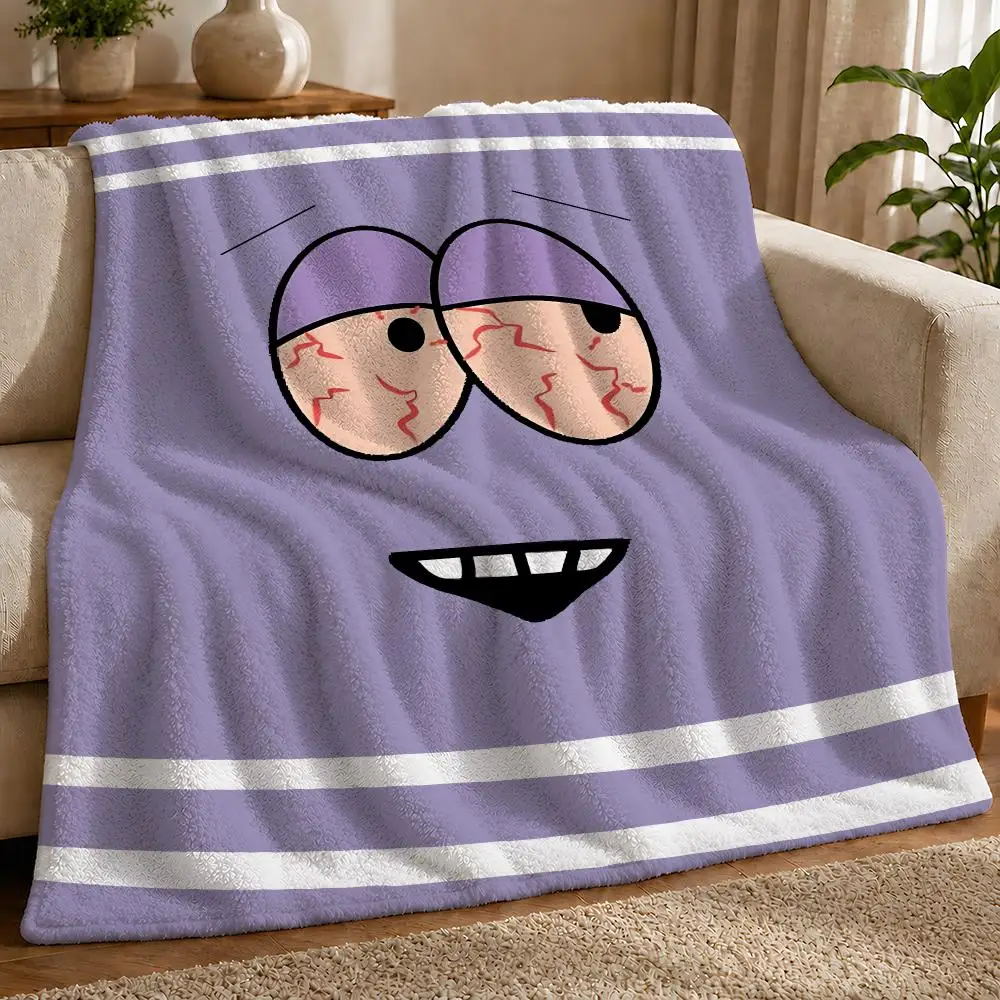 Cartoon S-South Park Towelie Throw 1pc Flannel Blanket Soft Lightweight Warm Cozy For Bedroom Sofa Bed