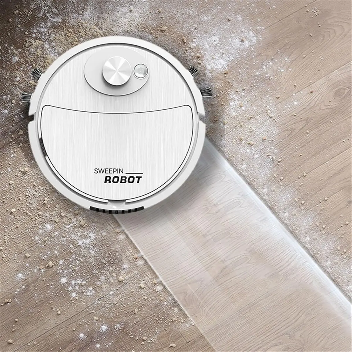 Mini Cleaning Sweeping Robot Automatic Vacuum Robot Ultra Thin Silent Cleaning Hard Floor Cleaning Machine,White-A51M