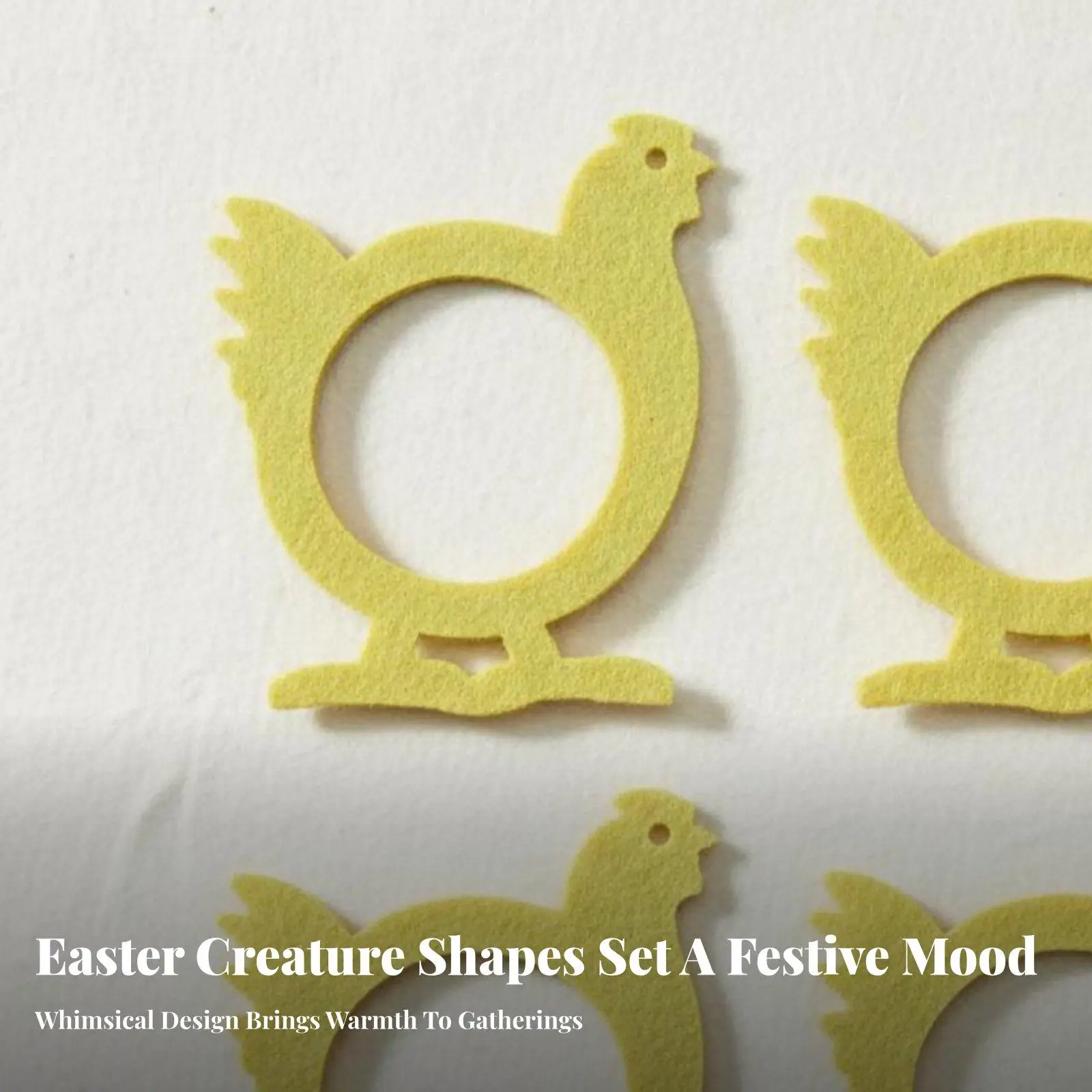 4 Pieces Easter Table Napkin Holder Festive Decoration Easter Bunny Napkin Holder Adorable & Vivid Dining Decor for Homemakers,