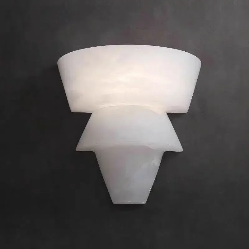 Natural marble wall lamp Hotel villa background wall B & B entrance staircase aisle Bedroom bedside decorative wall lamp