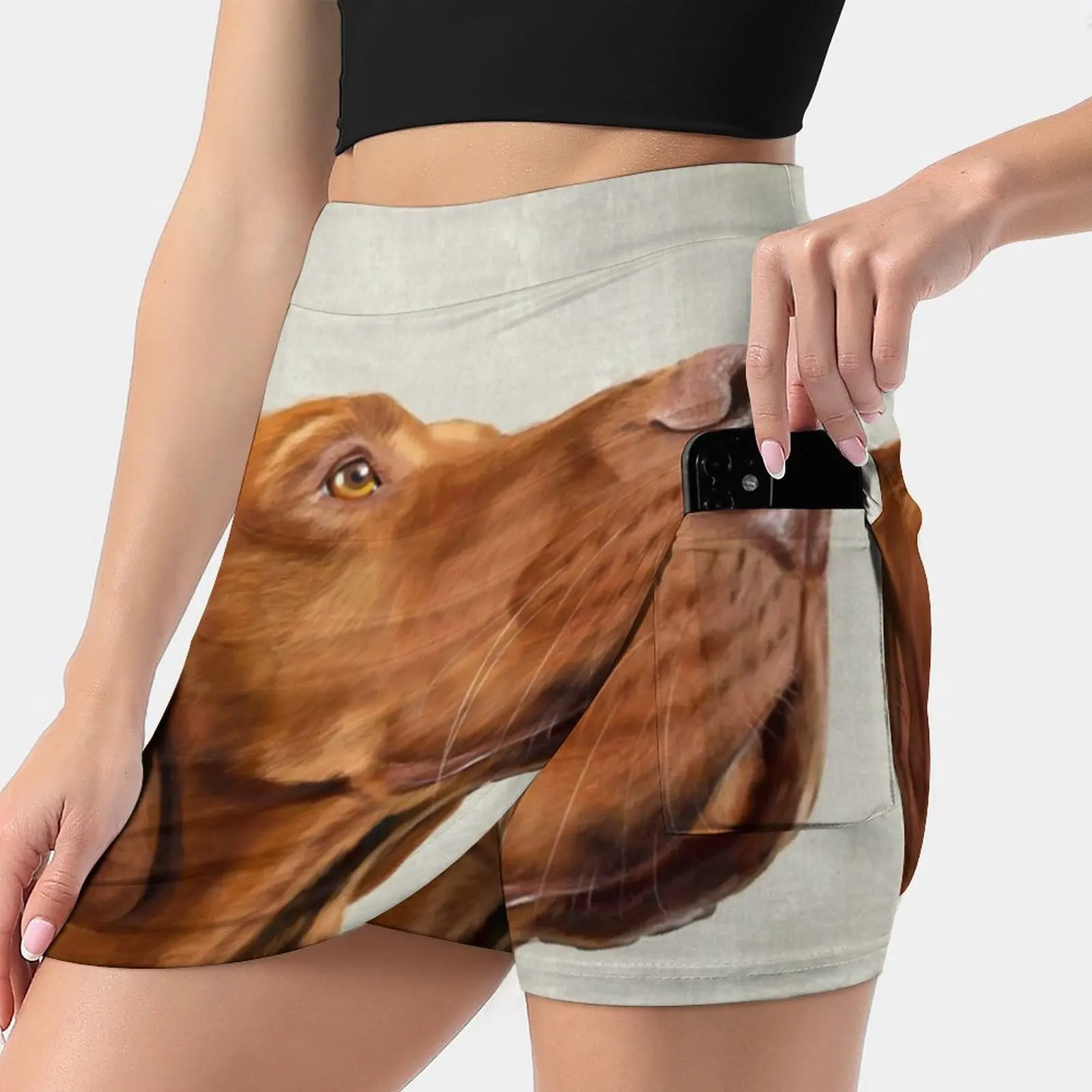 Mr Vizsla Women's skirt Aesthetic skirts New Fashion Short Skirts Pet Dog Cute Vizsla Vizsla Art French Vizsla Illustration