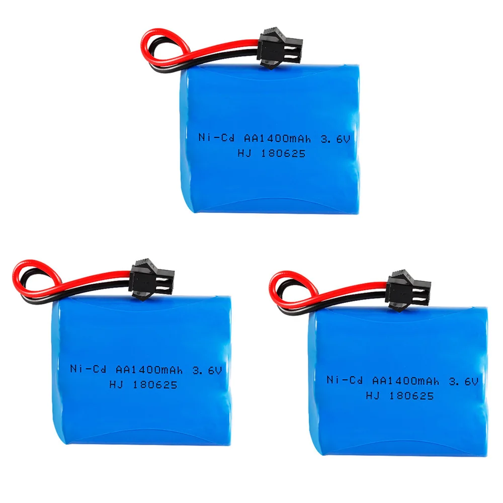 バッテリーパック5個3.6v,1400mah,ni-cd,aa 3.6v,1400mah,rc玩具,車,ボート,戦車,トラック,電車,smプラグモデル用