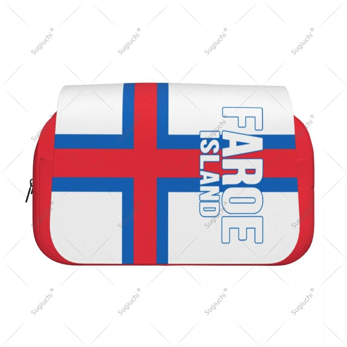 Pencil Case Scissors Bags 3D Faroe Islands Flag Double-layer Oxford Cloth Stationery Storage Pen Box Case
