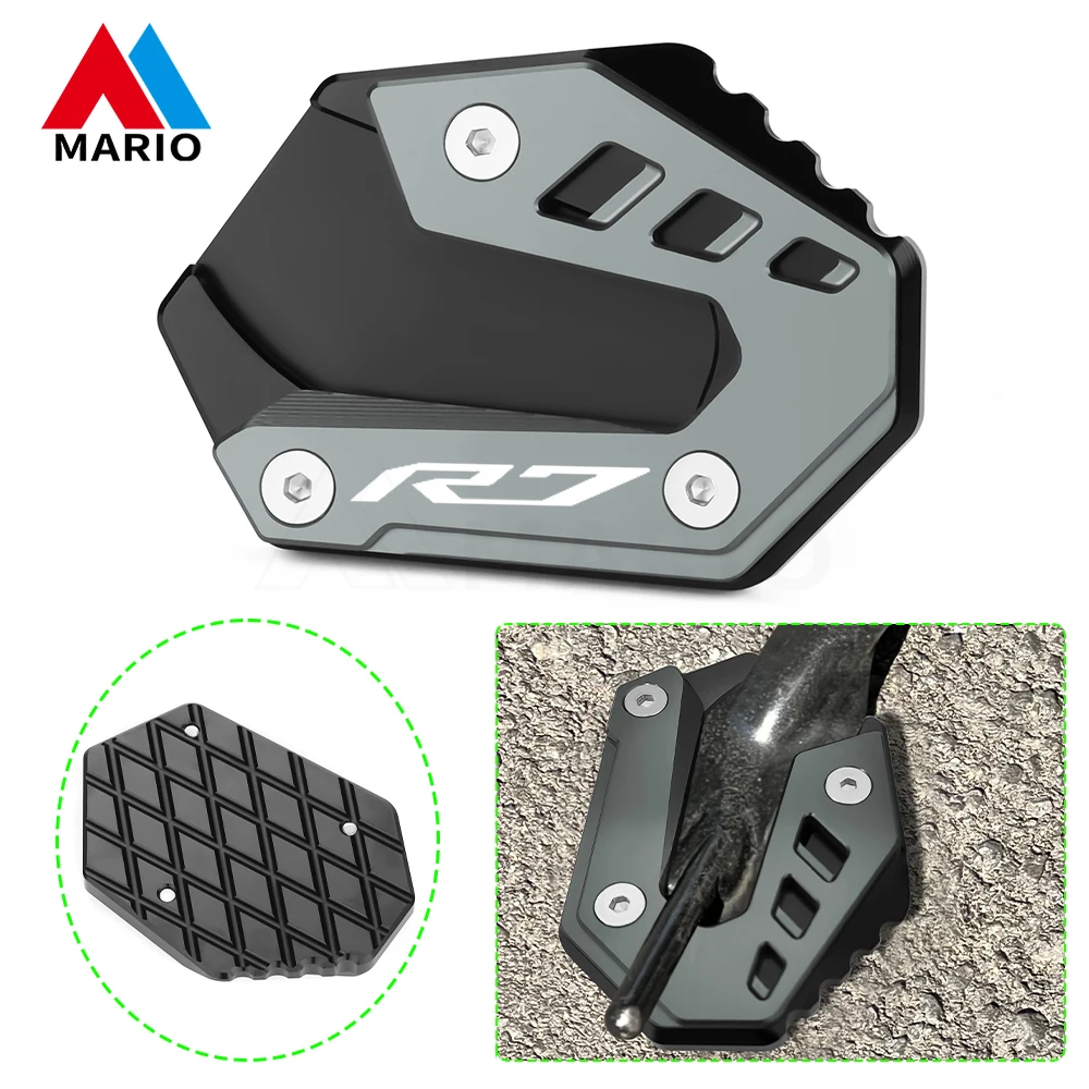 

Motorcycle CNC Aluminum Kickstand Side Stand Extension Enlarger Pad Accessories For YAMAHA YZF R7 YZFR7 YZF-R7 yzfr7 2022