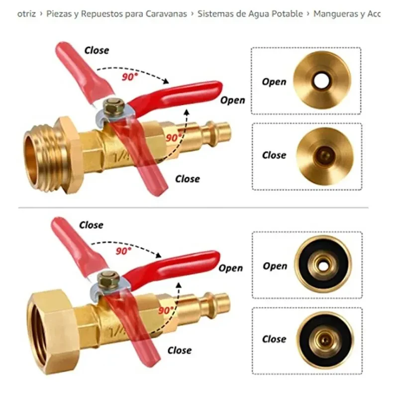 RV Winterize Blowout Adapter with 1/4\