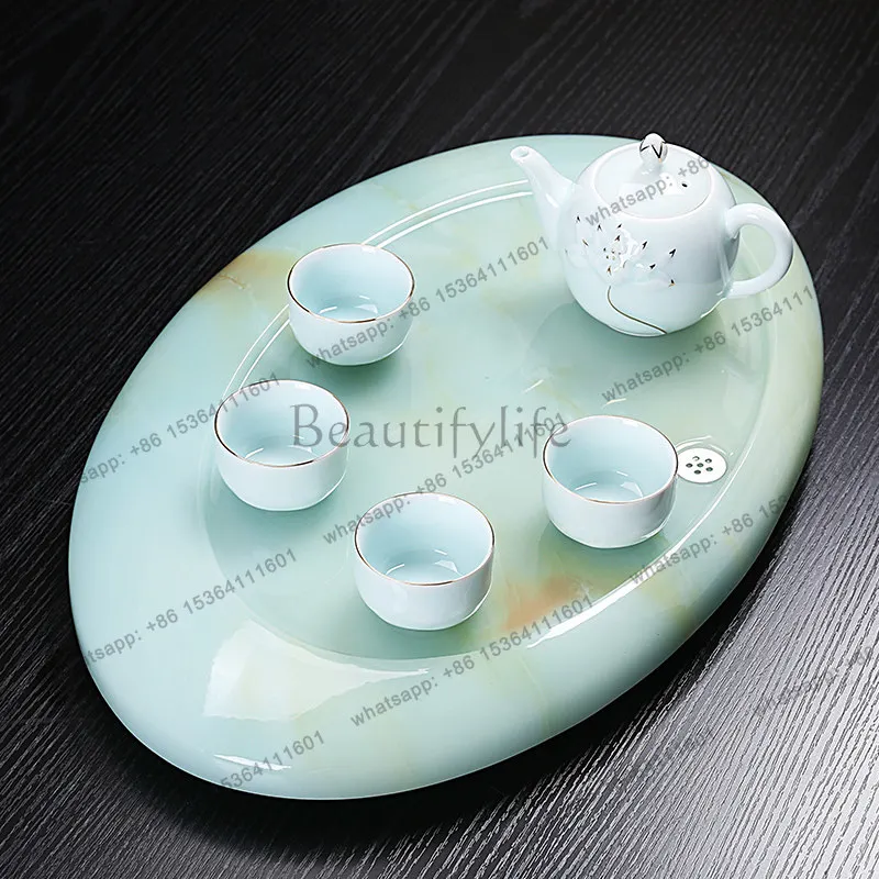 Best Sellers Accessories Stone Tea Tray Serving Decorative Ceremony Pot Office Tea Tray Hospitality Living Room Bandejas Home De