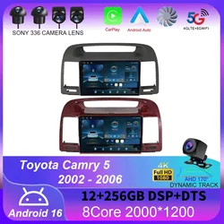 Android 16 Carplay Car Radio For Toyota Camry 5 2002 2003 2004 2005 2006 Multimedia Video Player GPS Navigation 2 Din DVD Stereo