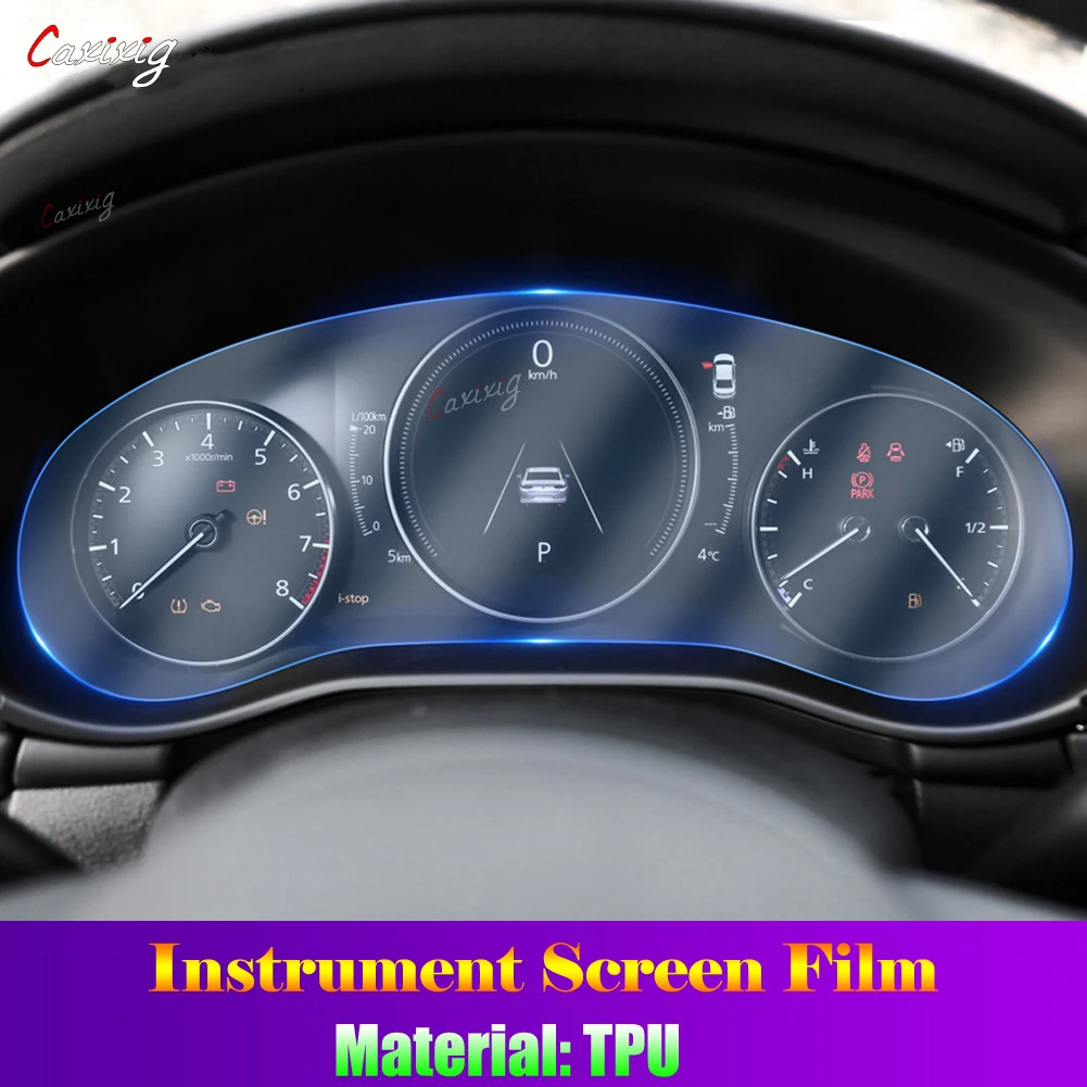 For Mazda 3 Axela 2019-2021 Speedometer Interior Instrument Panel Membrane Navigation GPS TPU Protective Film Anti-Fingerprint