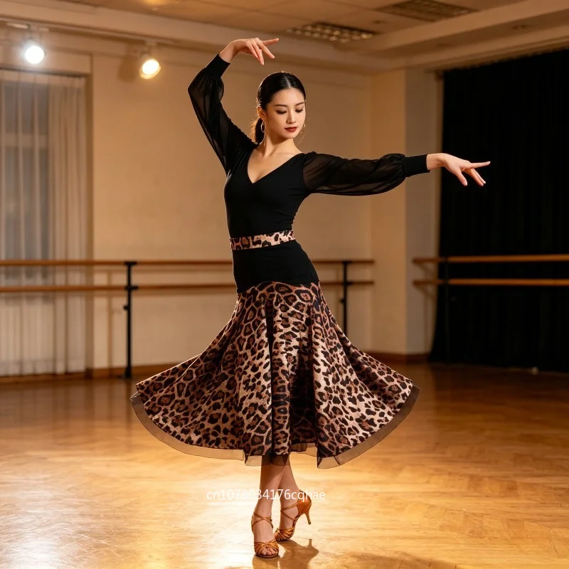 

Ladies Elegant Fishtail Long Dance Skirt High Elastic Hip Wrap Modern National Waltz Ballroom Social Dance Practice Dress