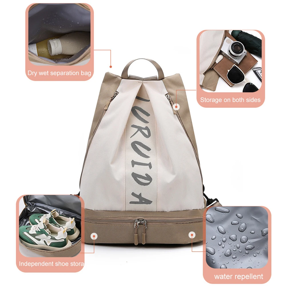 Mochila deportiva multifuncional, bolsas de gimnasio con compartimento para zapatos y separado en seco y húmedo para baloncesto, voleibol, fútbol, 1 Uds.
