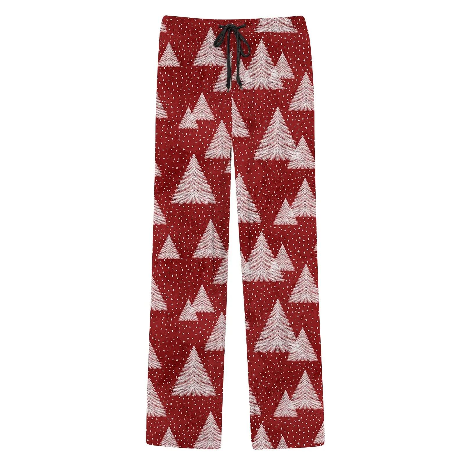 Gift Boy Christmas Mens Casual Pants Pajama Pants With Drawstring And Pockets Sock Boy Snowman Printed Trousers