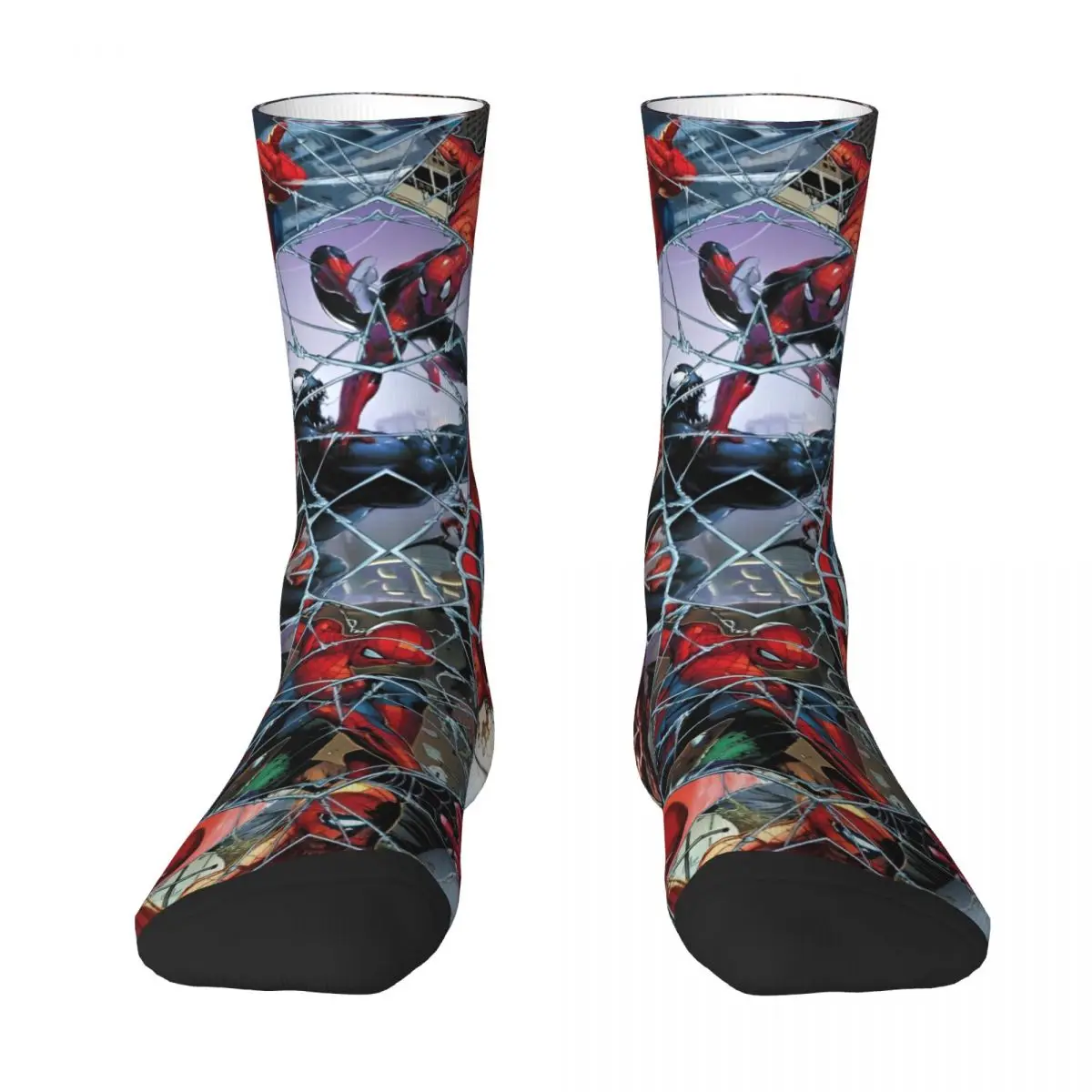 Spider-Man Marvel Socks Winter Stockings Korean Men Comfortable Socks Design Running Sports Anti Skid Socks