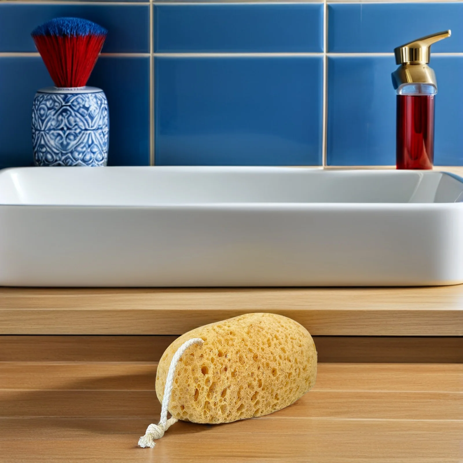 

2pcs Bath Sponge Soft Exfoliating Body Sponge For Shower Rich Foaming Retains Detergent Drying Loop Design Bathing Tool For