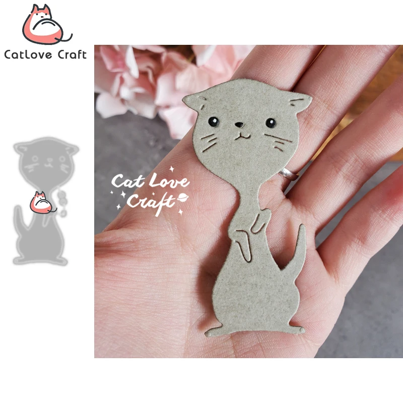 Catlove-troqueles de corte de Metal de gato y Animal, molde para álbum de recortes, plantilla de cuchillo, troqueles para fabricación de tarjetas, troqueles para manualidades DIY en relieve, nuevos troqueles para 2023