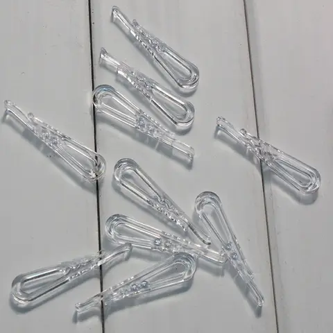 35mm 플라스틱 셔츠 클립 투명 500 개/몫 셔츠 핀 의류 포장 양말 패키지 클립 의류 액세서리