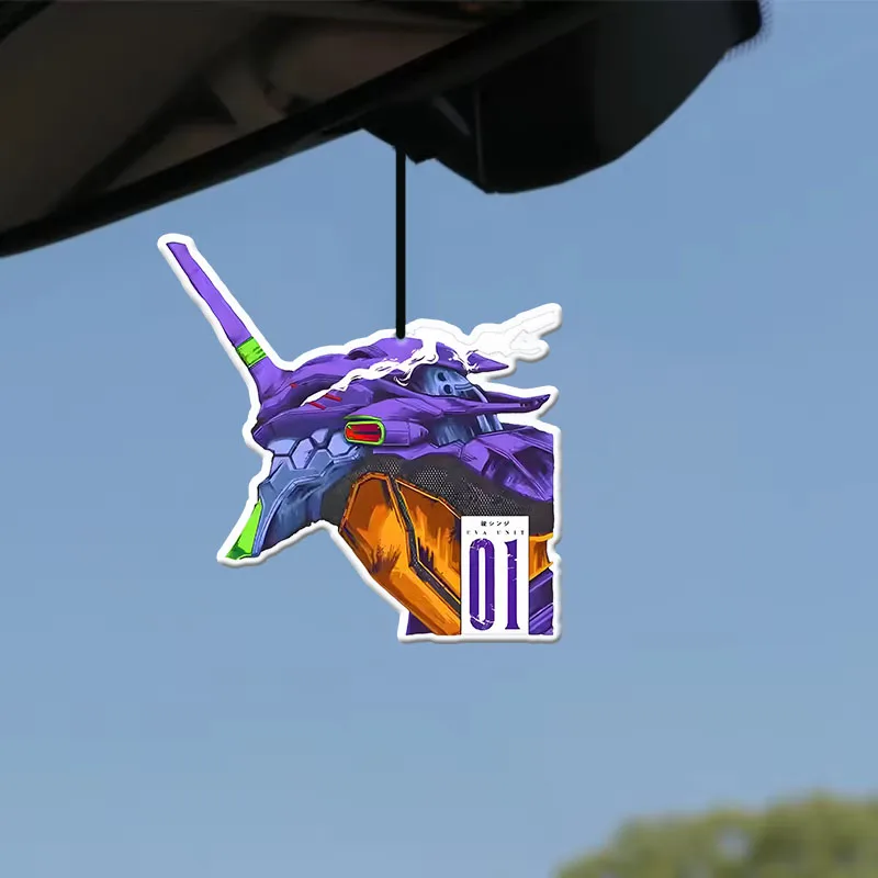 Evangelion น้ําหอมรถยนต์อะนิเมะ Air Freshener Air Freshener รถด้านหลังแขวนยาวนานน้ํามันหอมระเหยอุปกรณ์เสริมจี้