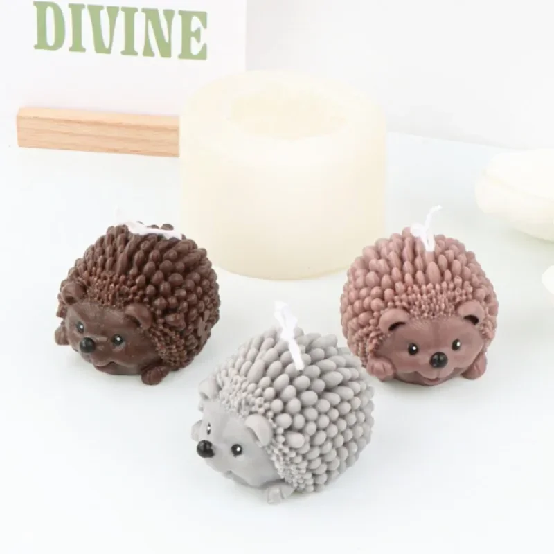Molde de Silicona 3D Premium de Erizo Adorable, para Jabón, Resina, Yeso, Velas, Chocolate, Cubitos de Hielo, Decoración del Hogar, Regalo