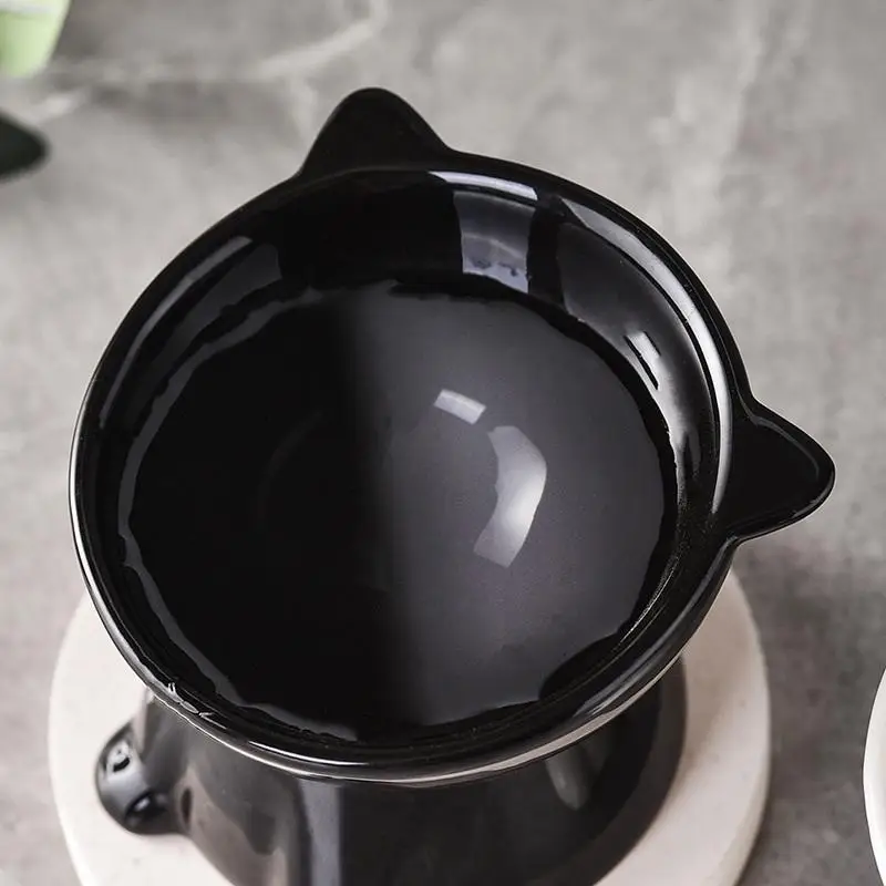 HOT!Anti-tipping Neck-protecting Pet Cat Food And Water Bowl, Tall-legged Slanted Bowl, Large Capacity Cat Food Bowl