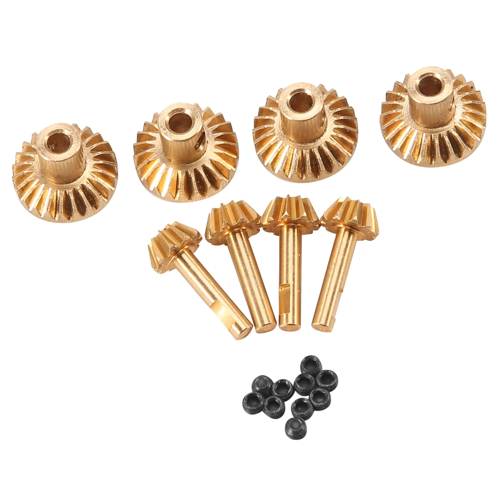 8Pcs Brass Front & Rear Axle Gear Drive Shaft Gear Upgrade Accessories for WPL C14 C24 B24 B36 MN D90 D99 MN99S