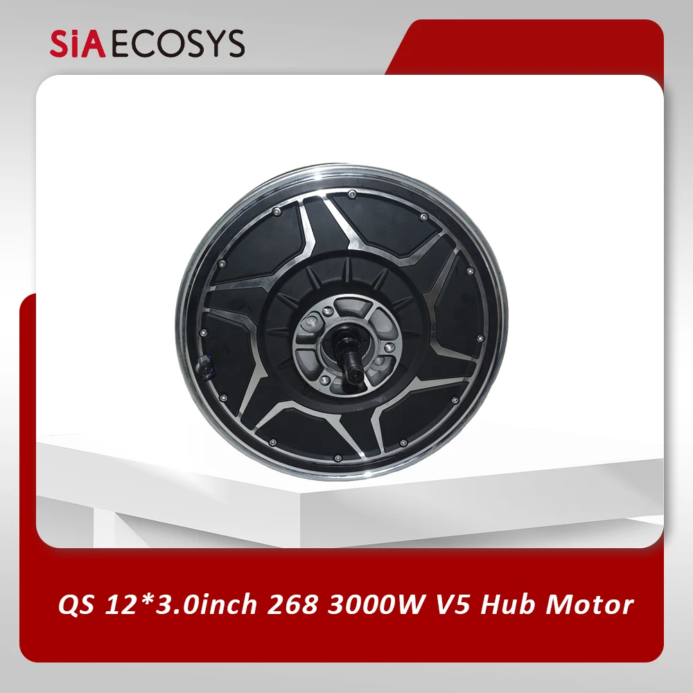 

QSMotor QS 12*3.0inch 268 3000W V5 72V 130kph Hot Sale BLDC Hub Motor for Electric Motorcycle