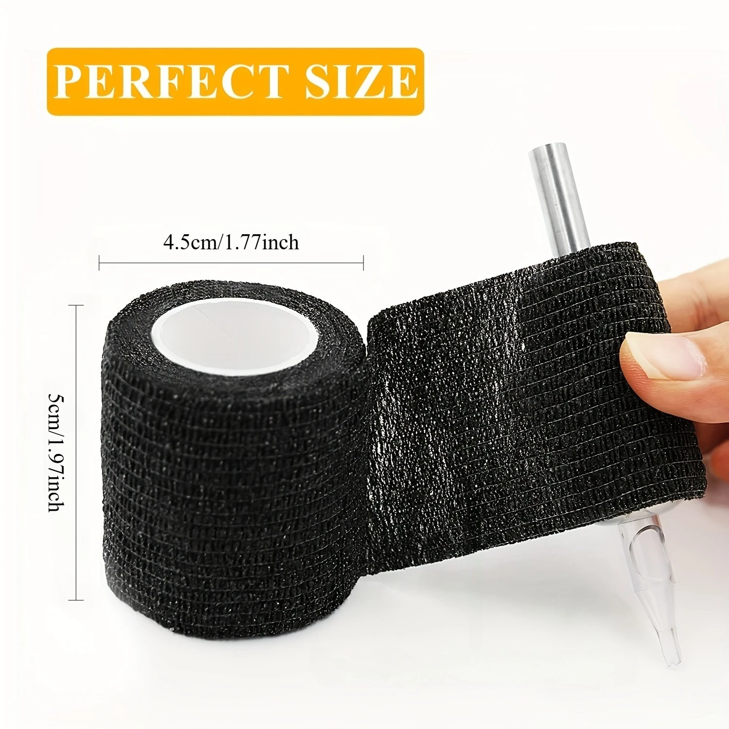 DQFART 4.5x5cm Tattoo Grip Wraps Disposable Tattoo Grip Cover for Tattoo Machine Grip Tube Accessories Tattoo Supplies