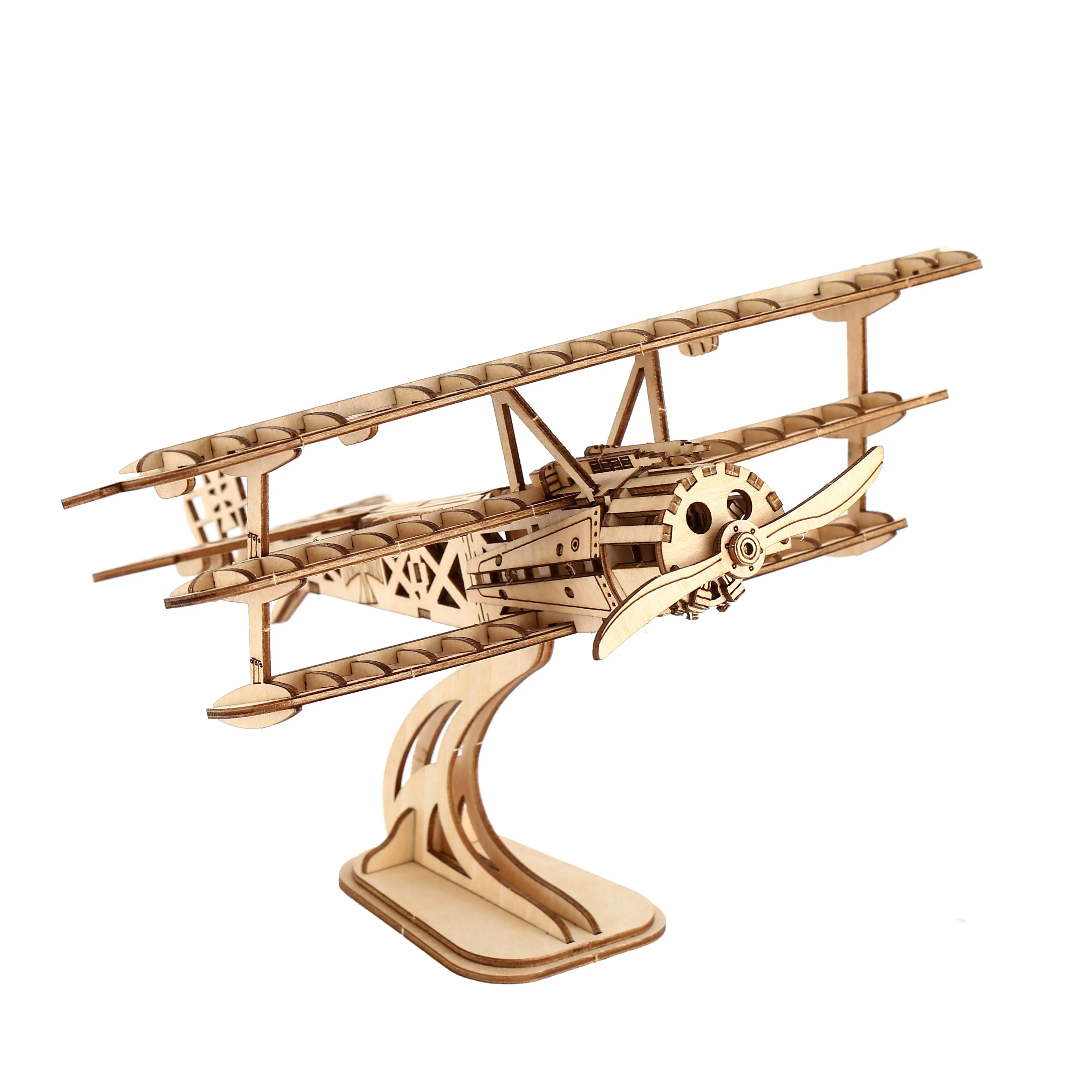 Modello di aereo Fai da te Puzzle in legno 3D Kit di blocchi di costruzione Giocattolo di assemblaggio Regalo di compleanno per bambini Decorazioni per la casa per adulti