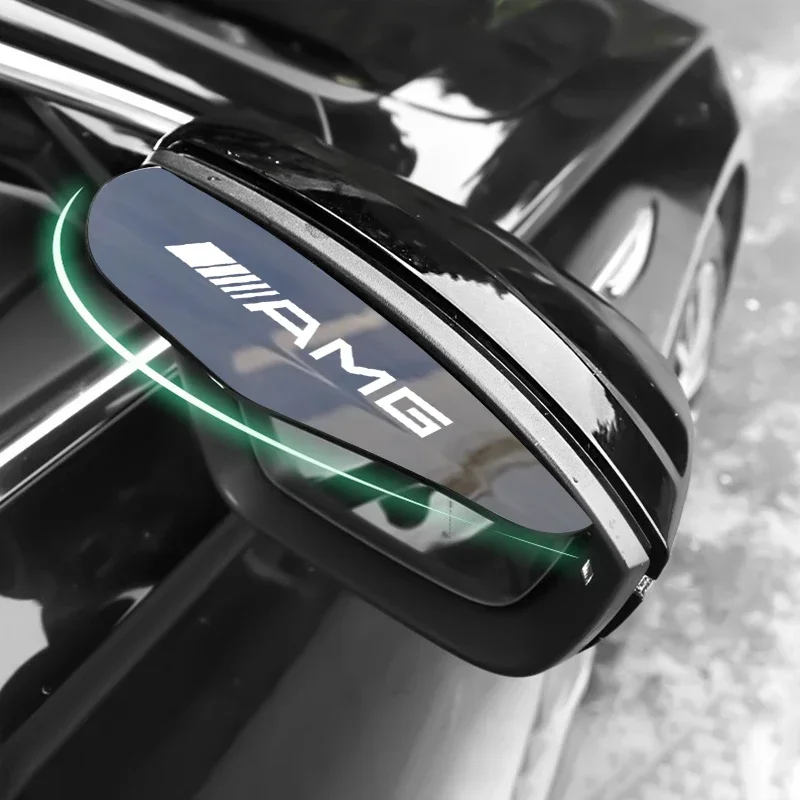 2 Stuks Auto Achteruitrijcamera Zijspiegel Regenplank Wenkbrauw Guard Zonneklep Voor Mercedes Benz Amg C180 S200 S300 W176 W246 W205 W213