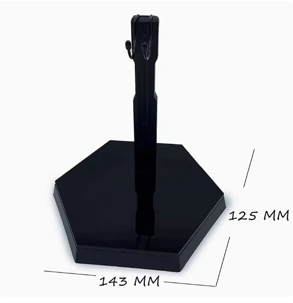 Cutomized 1/6 Soldier Doll Stand Platform with Bracket Toys Model Black Pure Color For 12