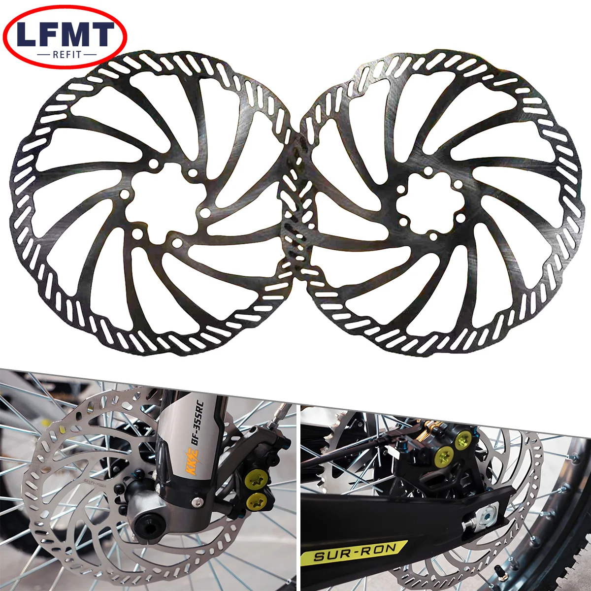 Motorcycle Front Rear Brake Disc Rotor Disk For Surron Sur-Ron Sur Ron Light Bee X & S Electric Dirt Bike Motocross Steel Parts