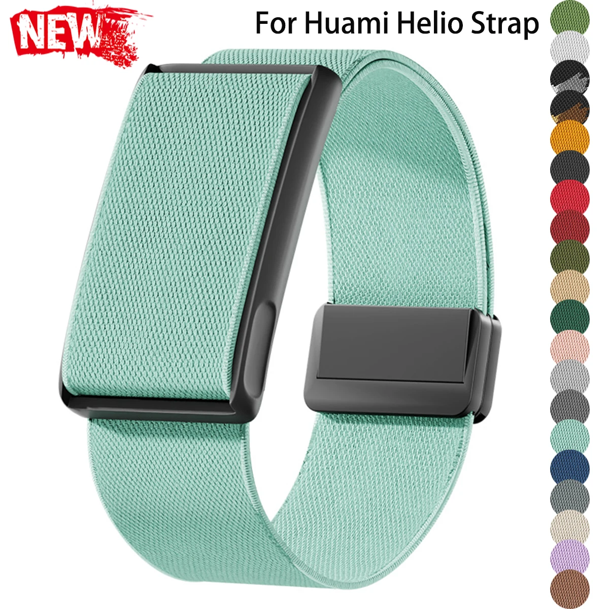 Magnetic Nylon Loop for Amazfit Helio Outdoor Armband for Helio Pro Stretchy Adjustable Breathable Sport Bicep Replacement