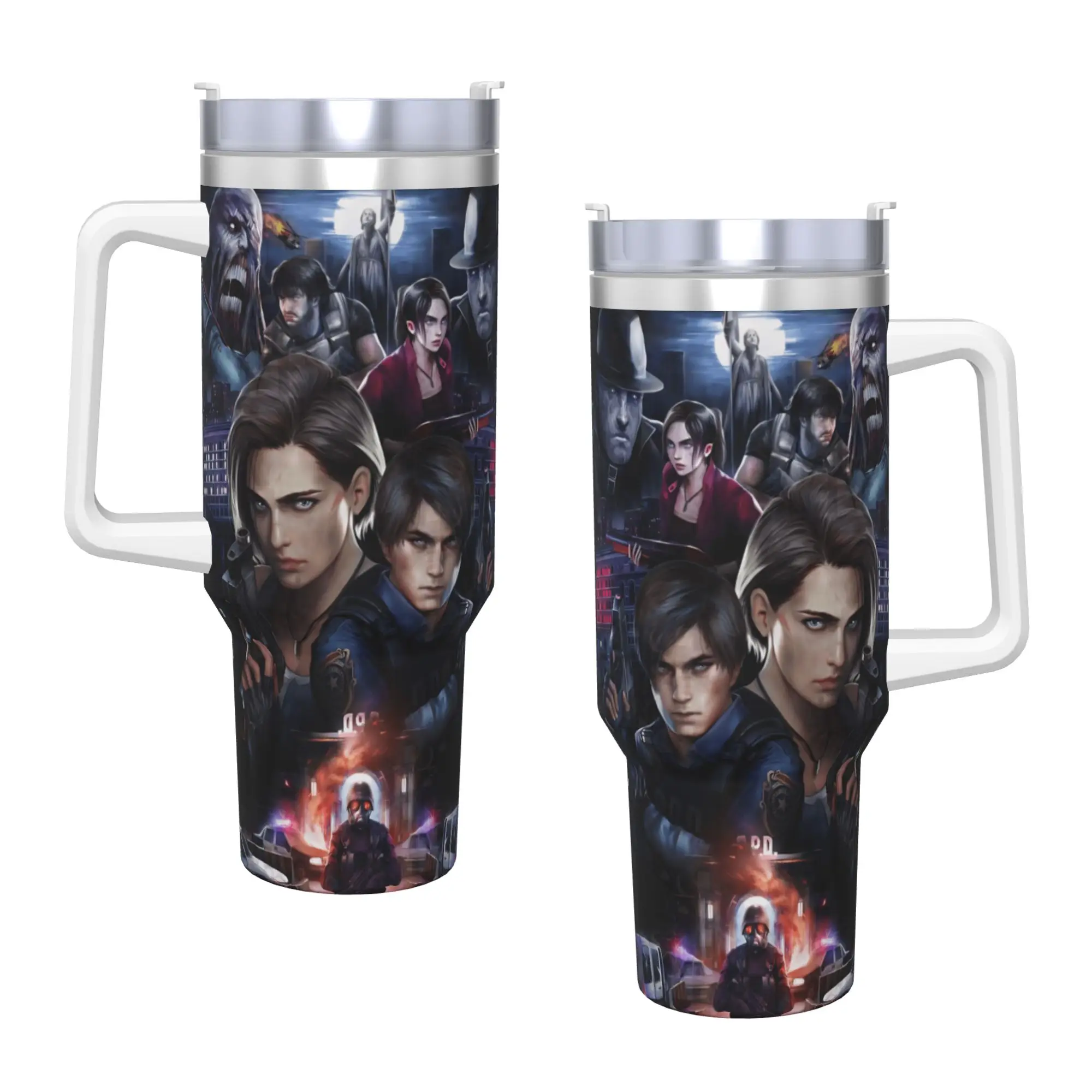 Resident Evils  Stainless Steel Tumbler  Travel Mugs Cup 40oz Thermal Mug Insulated Hot Drinks Milk Tea Water Bottle