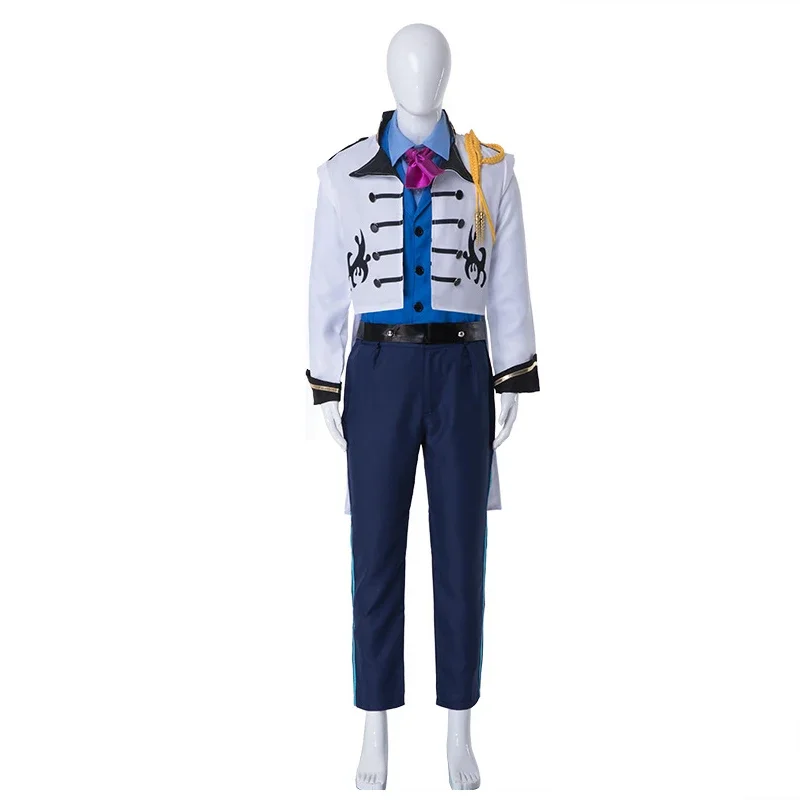 

Movie Prince Hans Cosplay Costume Coat Vest Shirt Pants Accessories Full Set Ice Prince Role Play Uniform Suit Halloween Party