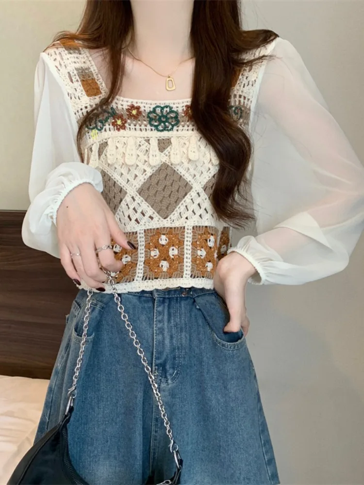 n Sle ort Sve Dameszonbescherming Cover-up priem Koreaanse Faion Loose Fit Lantern Sve Dagelijkse kleding