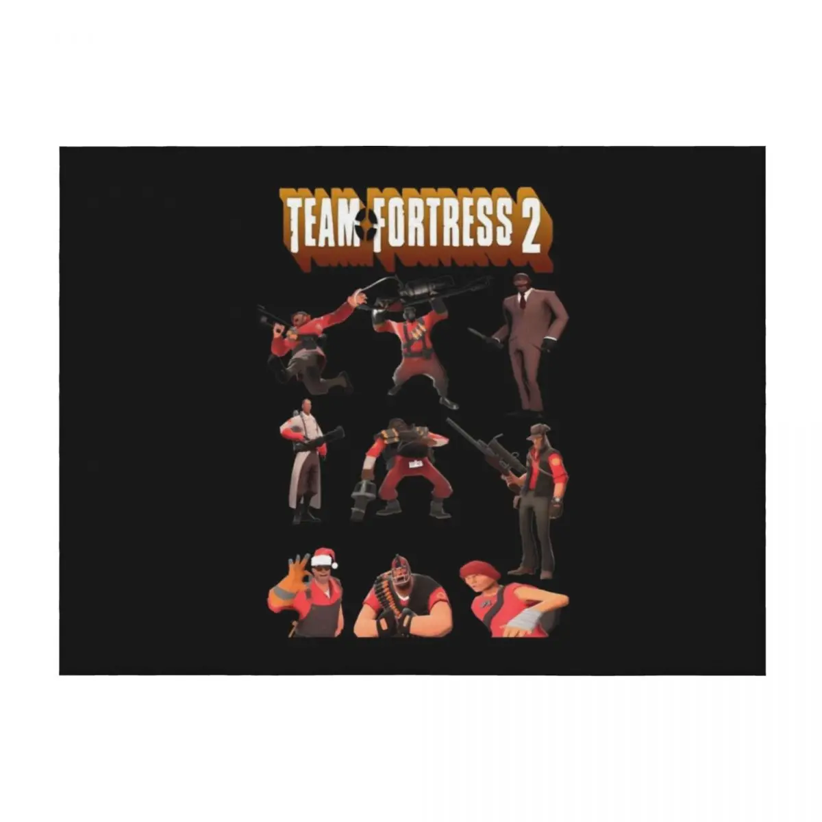 

Team Fortress 2 - All Characters Classes With Tf2 Logo Throw Blanket sofa bed Soft Plaid Multi-Purpose Blankets