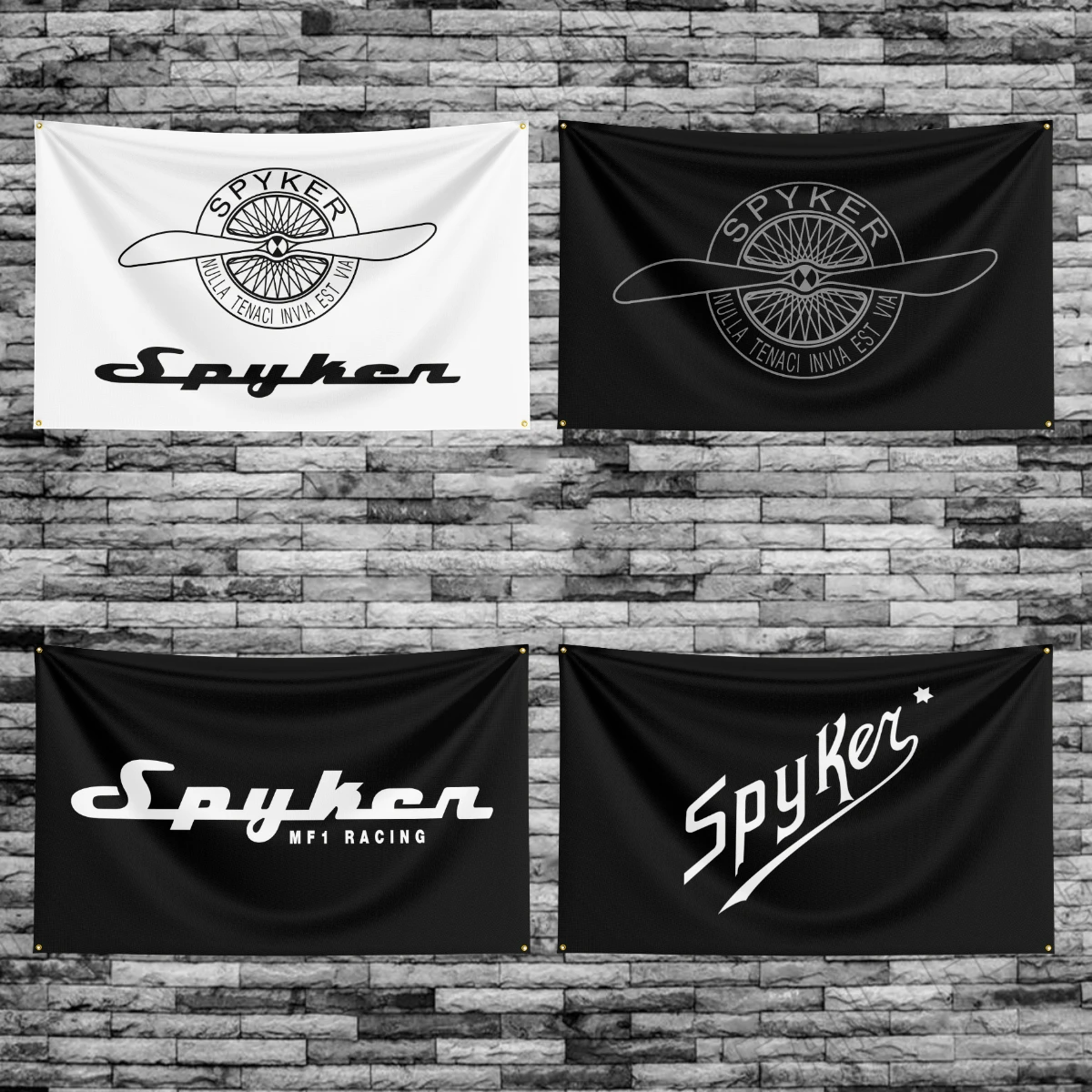 

90*150CM spykers car Flag Banner Polyester Printed Garage or Bedroom Living Room Decoration