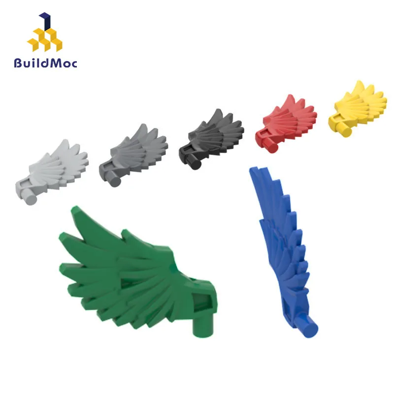 10pcs Compatible MOC Brick Parts 11100 Animal Creature Body Part Wing Feathered Building Block Particle DIY Kid Brain Toy Gift