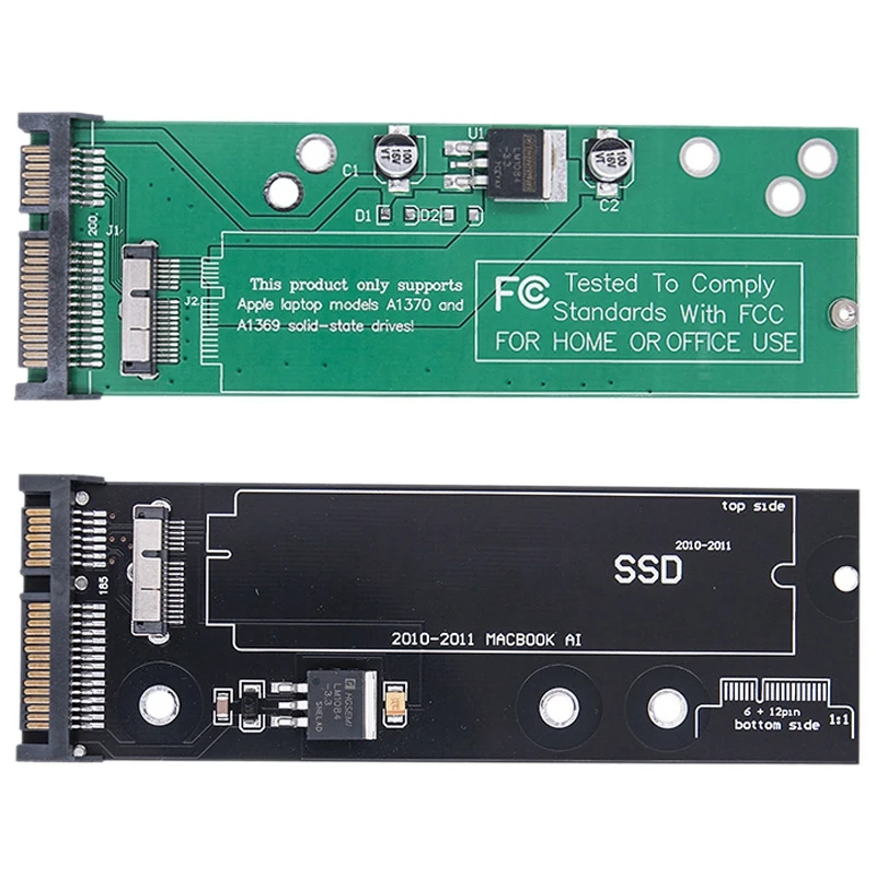 SSD To SATA Converter Card For Apple 2010 2011 For  Air 6+12 Pin A1369 A1370 A1375 A1377