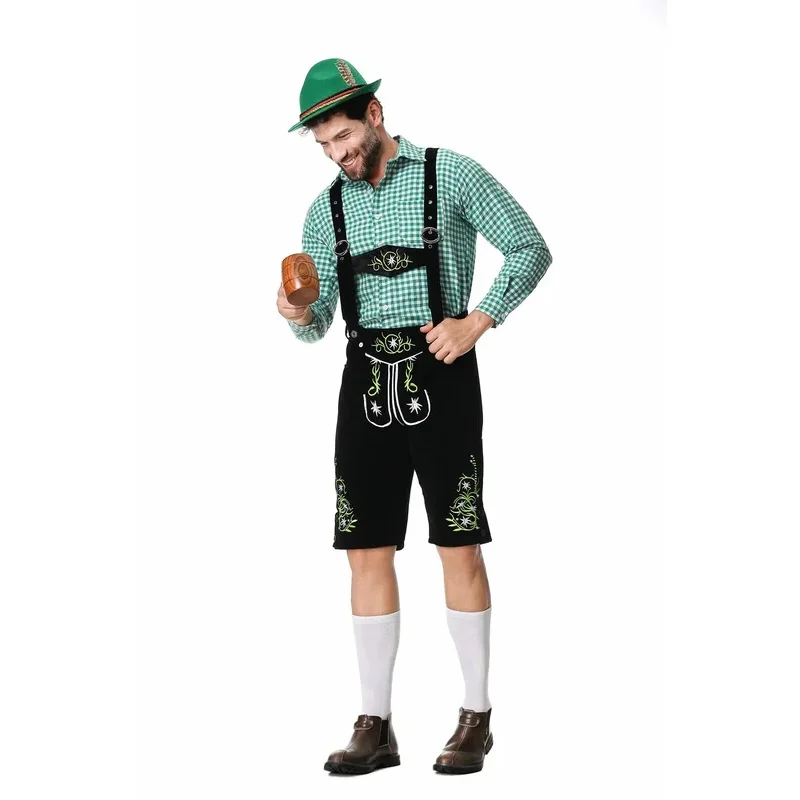 بدلة البيرة البافارية الخضراء الجديدة للرجال لملابس ألمانية تقليدية مهرجان أكتوبر