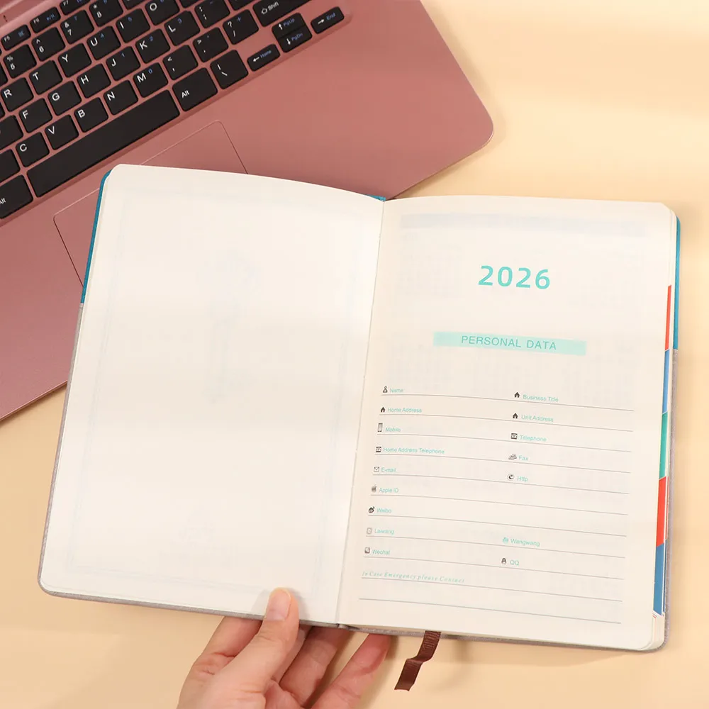 365 Days 2026 Schedule Planner Notepad English Thick Paper To-do List Notebook Efficiency Wear-resistant