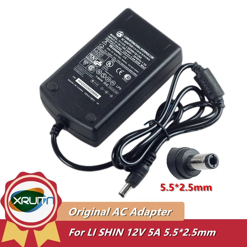 

LS LI SHIN LSE9901B1260 12V 5A Original AC Adapter Charger 60W LCD Monitor Power Supply