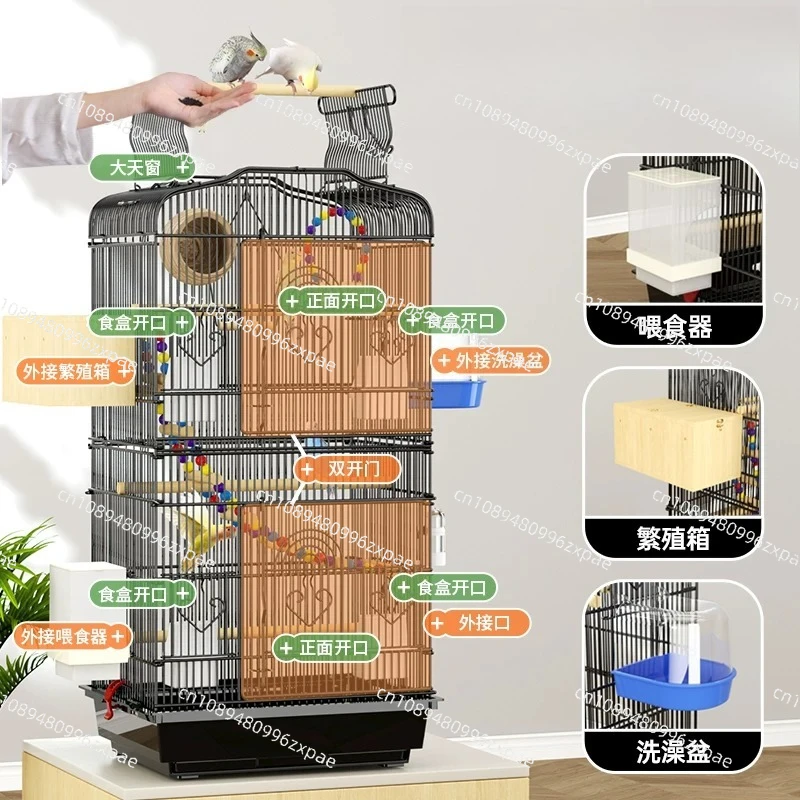 Hut Feeder Nest Bird Cage Parrot Carrier Breeding Villa Home Bird Cage Pigeon Luxury Oiseaux Accessoires Products Pet view 2