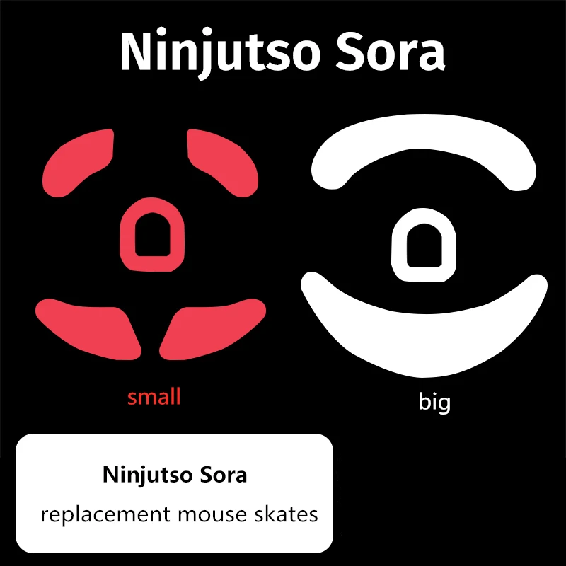 1 Set/pack Replacement Mouse Skates For Ninjutso Sora Control Speed Mouse Feet ICE Version Mice Glides Small And Big For Choice